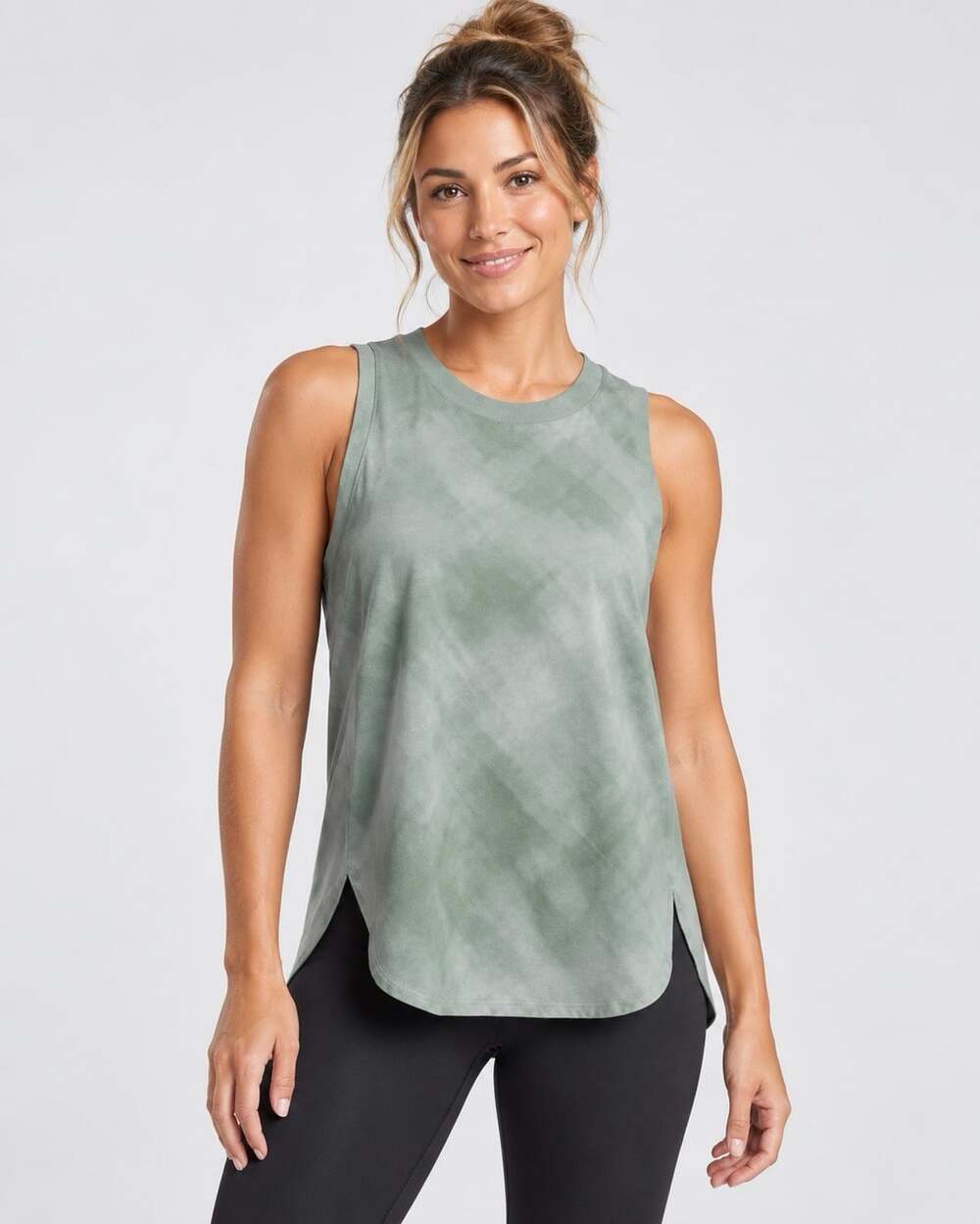 Athleta Sleeveless Tank Top 2X Sage Green Athleisure Casual Workout Flowy Gym